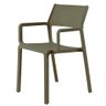 Kit 4 Cadeiras Empilhável Inmetro Santorini Fratini em Polipropileno Cor Verde Musgo - 6