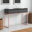 Ver imagem 1 de Aparador Buffet Industrial 2 Gavetas MDF-MDP 90cm Preto Cobre Casah