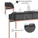 Ver imagem 6 de Aparador Buffet Industrial 2 Gavetas MDF-MDP 90cm Preto Cobre Casah