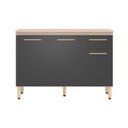 Ver imagem 2 de Balcão de Cozinha Modulado Dama 3 Portas e 1 Gaveta c/ Tampo Amendola/Branco - Demóbile
