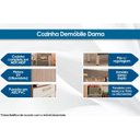 Ver imagem 3 de Balcão de Cozinha Modulado Dama 3 Portas e 1 Gaveta c/ Tampo Amendola/Branco - Demóbile