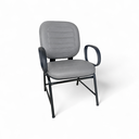 Ver imagem 1 de Cadeira Plus Size Fixa Reforçada 200kg Corino para Escritório Poltrona Ergonômica Recepção