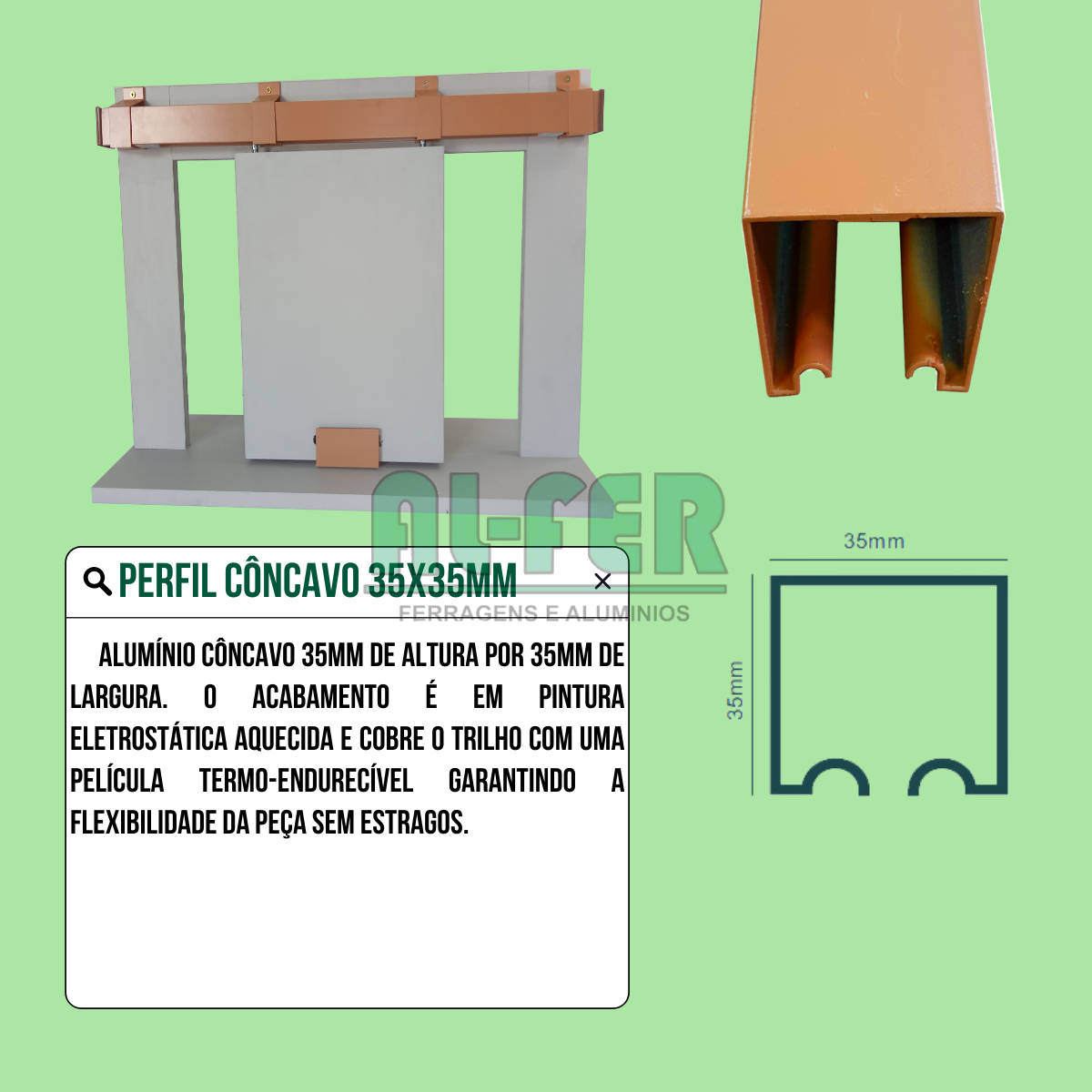 Kit Prático para Porta de Correr 70cm Trilho Cereja - 1,40m + 1 Par de Concha - 4