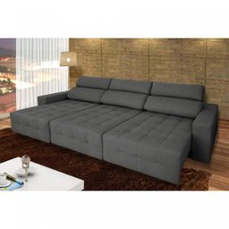 Sofá Retrátil e Reclinável 6 Lugares Athenas Espresso Móveis - 1 Sofá Retrátil e Reclinável 6 Lugares Athenas Espresso Móveis - 1