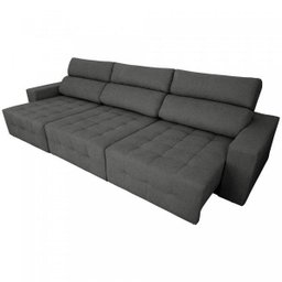 Sofá Retrátil e Reclinável 6 Lugares Athenas Espresso Móveis - 4 Sofá Retrátil e Reclinável 6 Lugares Athenas Espresso Móveis - 4