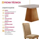 Ver imagem 5 de Mesa de Jantar Aida Lira 4 Lugares MDF Vidro Serigrafado Off White Moderna