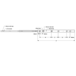 Corrediça Telescópica H45 Larga 450Mm Par - Hd Ferragens - 3