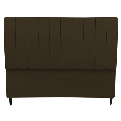Cabeceira Estofada para Cama Box Casal Beatriz 140cm Veludo Marrom