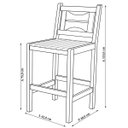 Ver imagem 2 de Banqueta com Encosto Lyptus Azaleia Metalnew Móveis