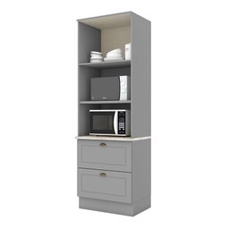 Torre Quente 2 Fornos Nova York Cinza com Tampo Calcare – Henn - 2