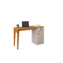 Ver imagem 1 de Escrivaninha Mesa de Estudo Helo 1 Gaveta com 1 Porta Jcm Moveis Cinamomo/off White