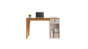 Ver imagem 3 de Escrivaninha Mesa de Estudo Helo 1 Gaveta com 1 Porta Jcm Moveis Cinamomo/off White