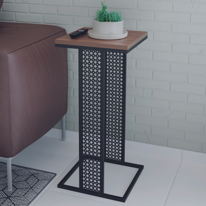 Mesa Lateral ou Canto Estilo Industrial para Sala ou Quarto