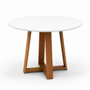 Ver imagem 1 de Mesa de Jantar Redonda para 4 Lugares 90cm Gabilitte Onix - Branco