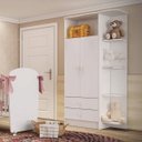 Ver imagem 3 de Quarto de Bebê Completo Fofura com Guarda-Roupa 2 Portas, Cômoda e Berço Espresso Móveis