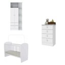 Ver imagem 2 de Quarto de Bebê Completo Fofura com Guarda-Roupa 2 Portas, Cômoda e Berço Espresso Móveis