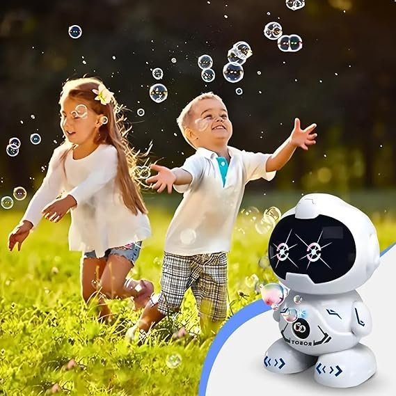 Mini Robô de Bolhas de Sabão Automático ,brinquedo Interativo, Diversão Infantil, Colorido - 1