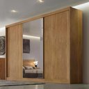 Ver imagem 2 de Guarda Roupa Sollo 3 Portas 6 Gavetas 1 Espelho Cor:cumaru