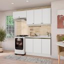 Ver imagem 1 de Armário de Cozinha Compacta 100% Mdf 200cm Branco Celeste Kappesberg