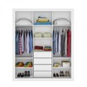 Ver imagem 3 de Quarto de Casal Laura com Guarda-Roupa Casal 3 Portas e Cômoda Espresso Móveis Branco