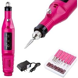 Lixa para Unha de Pe Mão Eletrica Portatil Esfoliador Pedicure Rosa - 4