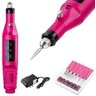 Lixa para Unha de Pe Mão Eletrica Portatil Esfoliador Pedicure Rosa - 4