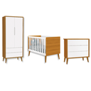 Ver imagem 1 de Quarto de Bebê Berço + Cômoda + Guarda Roupa Retrô Savana Theo