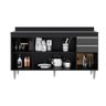 Balcão Cozinha Ayla 150cm Preto com Grafite C/ Tampo - Belliv Decor - 2