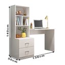 Ver imagem 3 de Escrivaninha Multifuncional 2 Gavetas 138cm Branco Plla