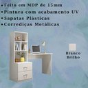 Ver imagem 5 de Escrivaninha Multifuncional 2 Gavetas 138cm Branco Plla