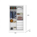 Ver imagem 7 de Quarto de Solteiro Completo Luiza com Guarda-Roupa 2 Portas, Cômoda e Cama Espresso Móveis Branco