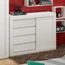 Ver mais imagens de Quarto de Solteiro Completo Luiza com Guarda-Roupa 2 Portas, Cômoda e Cama Espresso Móveis