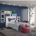 Ver imagem 2 de Quarto de Solteiro Completo Luiza com Guarda-Roupa 2 Portas, Cômoda e Cama Espresso Móveis Branco