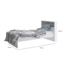 Ver imagem 4 de Quarto de Solteiro Completo Luiza com Guarda-Roupa 2 Portas, Cômoda e Cama Espresso Móveis Branco