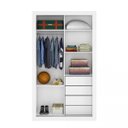 Ver imagem 6 de Quarto de Solteiro Completo Luiza com Guarda-Roupa 2 Portas, Cômoda e Cama Espresso Móveis