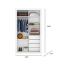 Ver imagem 7 de Quarto de Solteiro Completo Luiza com Guarda-Roupa 2 Portas, Cômoda e Cama Espresso Móveis