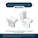 Ver imagem 3 de Assento Sanitário MDF Soft Close Nuova Preto para Vaso Deca com Ferragem Preta