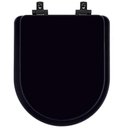 Ver imagem 1 de Assento Sanitário MDF Soft Close Nuova Preto para Vaso Deca com Ferragem Preta