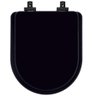 Assento Sanitário MDF Soft Close Nuova Preto para Vaso Deca com Ferragem Preta - 1