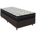 Ver imagem 1 de Cama Box Marrom e Colchão Airtech 150 Espuma D45 Solteiro Ortobom