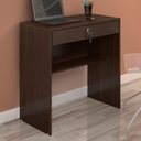 Ver imagem 1 de Mesa Escrivaninha Andorinha 1 Gaveta com Chave Café - Jcm Móveis