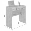Ver imagem 3 de Mesa Escrivaninha Andorinha 1 Gaveta com Chave Café - Jcm Móveis