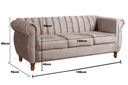 Ver imagem 4 de Conjunto Realeza 2 e 3 Lugares Cor:Veludo Capuccino 250