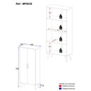 Ver imagem 3 de Armário de Lavanderia Multiuso 2 Portas 68cm Retrô Urban Multimóveis Mp6038 Madeirado