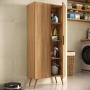 Ver imagem 1 de Armário de Lavanderia Multiuso 2 Portas 68cm Retrô Urban Multimóveis Mp6038 Madeirado