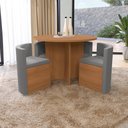 Ver imagem 1 de Conjunto Sala de Jantar Nira Kappesberg 4 Cadeiras Veludo Titanio