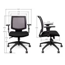 Ver imagem 5 de Cadeira de Escritório Ergonômica Giratória Verde Profit Marelli