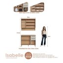 Ver imagem 4 de Cozinha Compacta Modulada 4 Peças com Tampo 1,20m e Nicho Decorativo Isabelle Bege/Freijó/Arenas