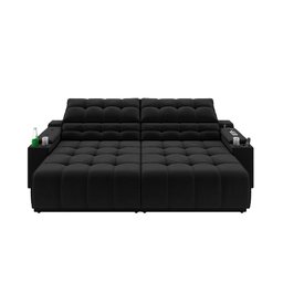 Sofá Connect Premium 2,00m Assento Retrátil/reclinável com Porta Copos e Entrada Usb Suede Preto - 5