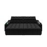 Sofá Connect Premium 2,00m Assento Retrátil/reclinável com Porta Copos e Entrada Usb Suede Preto - 5